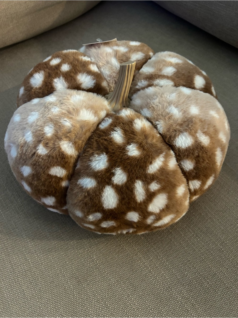 “New” Rachel Zoe Spotted Faux Fur Pumpkin Pillow